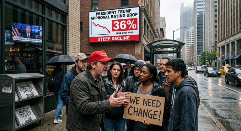 Shocking Shift: Trump’s Approval Rating Plummets to 36%, According to Latest NPR/PBS News/Marist Poll!